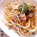 水煮缶で簡単☆めんつゆバターの鯖パスタ♪